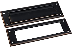QCAA Solid Brass Mail Slot, with Solid Brass Interior Frame, 13" x 3.625", Venetian Bronze, 1 Pack, Made in Taiwan