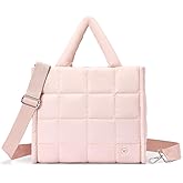 WESTBRONCO Puffer Crossbody Bags for Women Quilted Tote Bag Puffy Weekender Overnight Bag Nylon Shoulder Handbag
