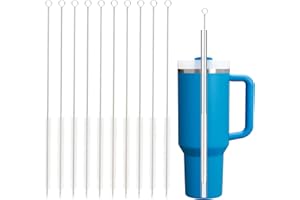 BEONSKY Straw Cleaner Brush for Stanley, 10Pcs Extra Long Straw Cleaning Brush for 40oz 30oz 20oz 14oz Stanley Mug and Cleaning More Glass, Stainless,Bottle and Silicone Straw