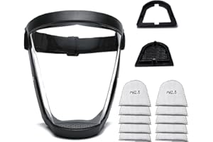 Plastic Full Face Shield Full Protection Equipment with for Unisex and Adult, Reusable No Fogging Transparent Face Shield wit