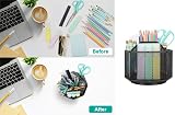 EXERZ Desk Organiser 360 Rotation Mesh 5 Compartments Pencil Holder view 7