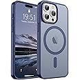 SUPFINE Magnetic for iPhone 15 Pro Max Case (Compatible with MagSafe) (10 FT Military Grade Drop Protection) Slim Translucent Matte Shockproof with Anti-Fingerprint Phone Case, Lavender Gray
