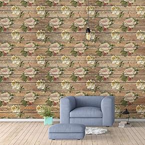 Wall Murals for Bedroom Flowers Collage Pattern Removable Wallpaper Peel and Stick Wall Stickers - 66x96 inches