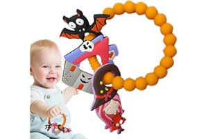 Baby Teething Toys | Bracelet Teether Halloween Christmas | Silicone Relief Chewing Toys,for Teething Relief Toddler Boys Gir