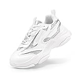 DREAM PAIRS Kids Girls Sneakers Jelly Sole Lace up