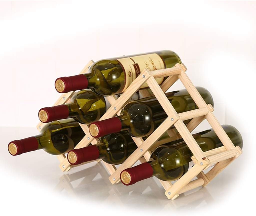 LXHSH Easy To Organize Folding table Solid Wood Wine Rack Creative