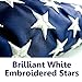 3 x 5 ft American Flag Made in USA - Embroidered Stars and Sewn Stripes with Brass Grommets - Fade Resistant Heavy Duty Nylon Indoor Outdoor US Flag