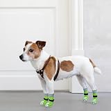 PUPTECK 2 Pairs Anti-Slip Dog Socks Paws Stop Licking Boots Small Large view 9