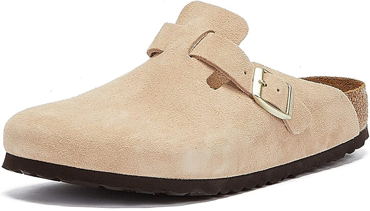 Birkenstock Boston Soft Footbed Beige Clogs Amazon.co.uk Shoes & Bags