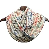 Universal Zone Traveler Scarf, Infinity Scarf with Passport Stamps, Flight Attendant Gift, Travel Agent Gift