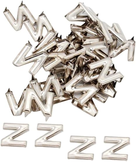 30 Metall Buchstaben Nieten Diy Ziernieten Alphabet M W N Z P J Nieten Fur Kleidung Taschen Handwerk Dekoration Z Amazon De Kuche Haushalt