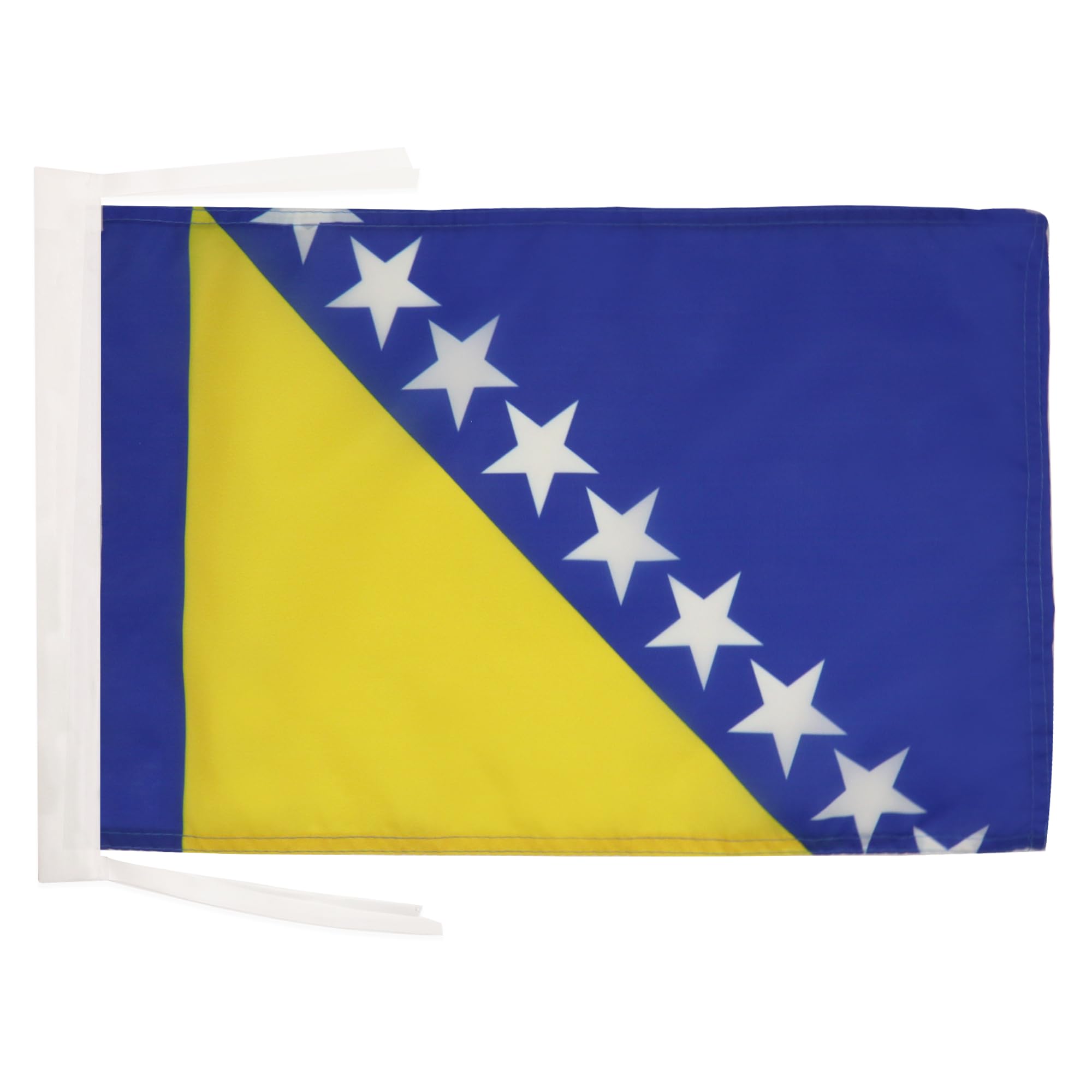 AZ FLAG - Bosnia and Herzegovina Flag - 18'' x 12'' - 100% Polyester Bosnian Herzegovinian Small Banner with Two Cords - Fade Resistant - Vivid Colors - 18x12 in - 45x30 Cm โ image 1