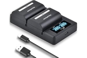 Pickle Power 2850mAh LP-E6P LP-E6 LP-E6N LP-E6NH Battery 2-Pack and LED Dual Charger for Canon EOS R8, R7, R6, R5, R5 Mark II