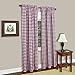 GoodGram Buffalo Check Plaid Gingham Custom Fit Window Curtain Treatments - Assorted Colors & Sizes (Burgundy, Single 84 in. Panel)