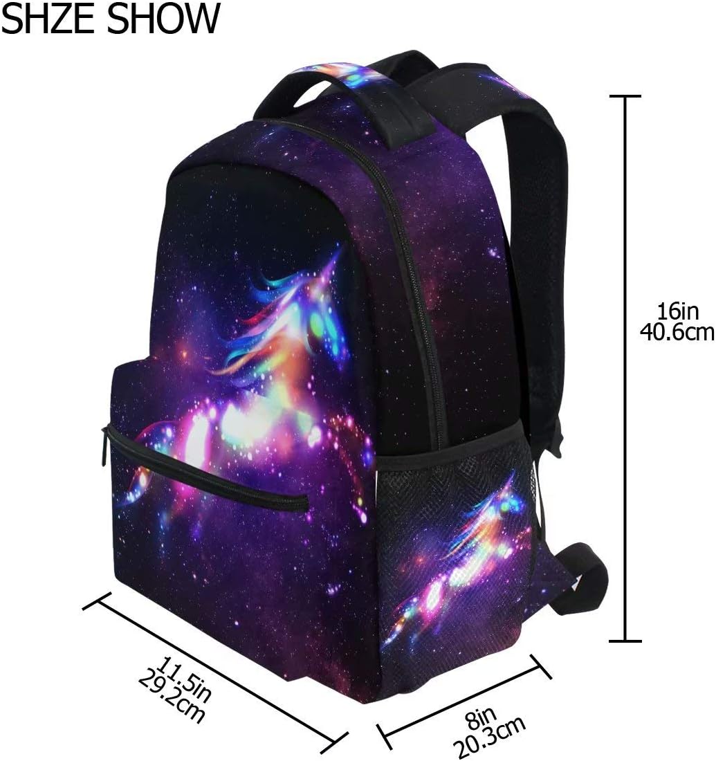 ALAZA Unicorn Backpack Girls School Bag Galaxy Magic Laptop Bookbags Canvas Rucksack, D008, Original - Image 4