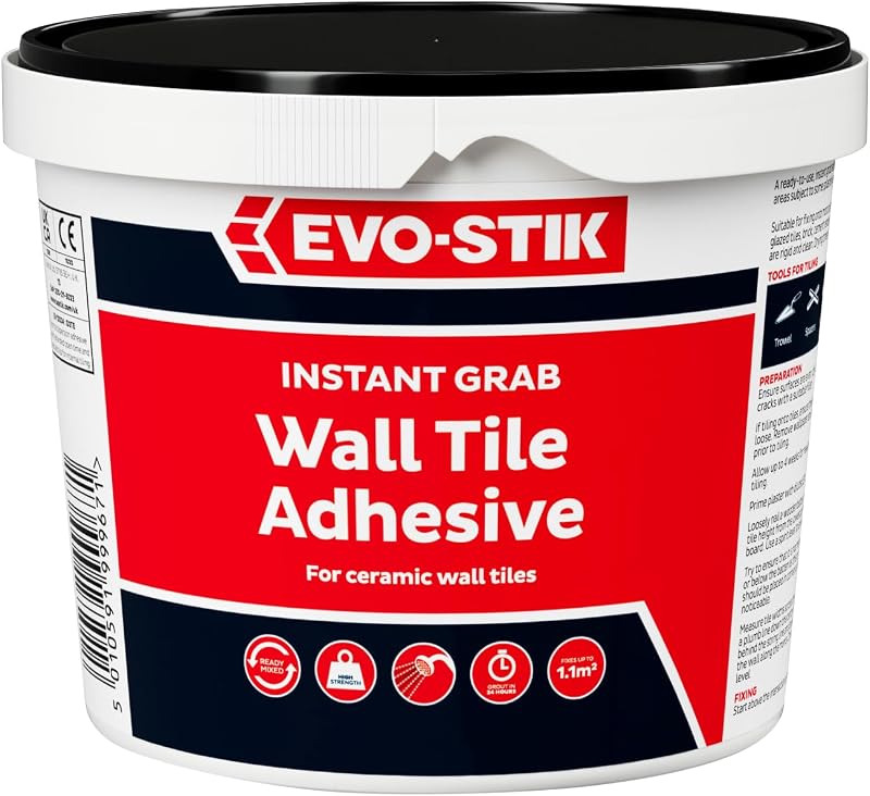 EVO-STIK Instant Grab Wall Tile Adhesive Ready Mixed High Strength Economy Size