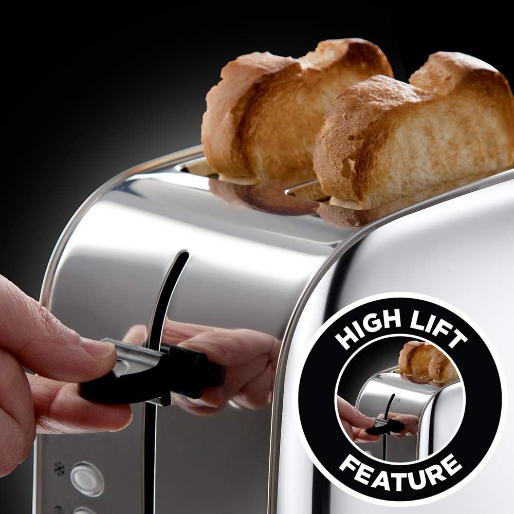 Russell Hobbs 18784 Dorchester 2-Slice Toaster, Stainless Steel, 2 Slice - Image 3