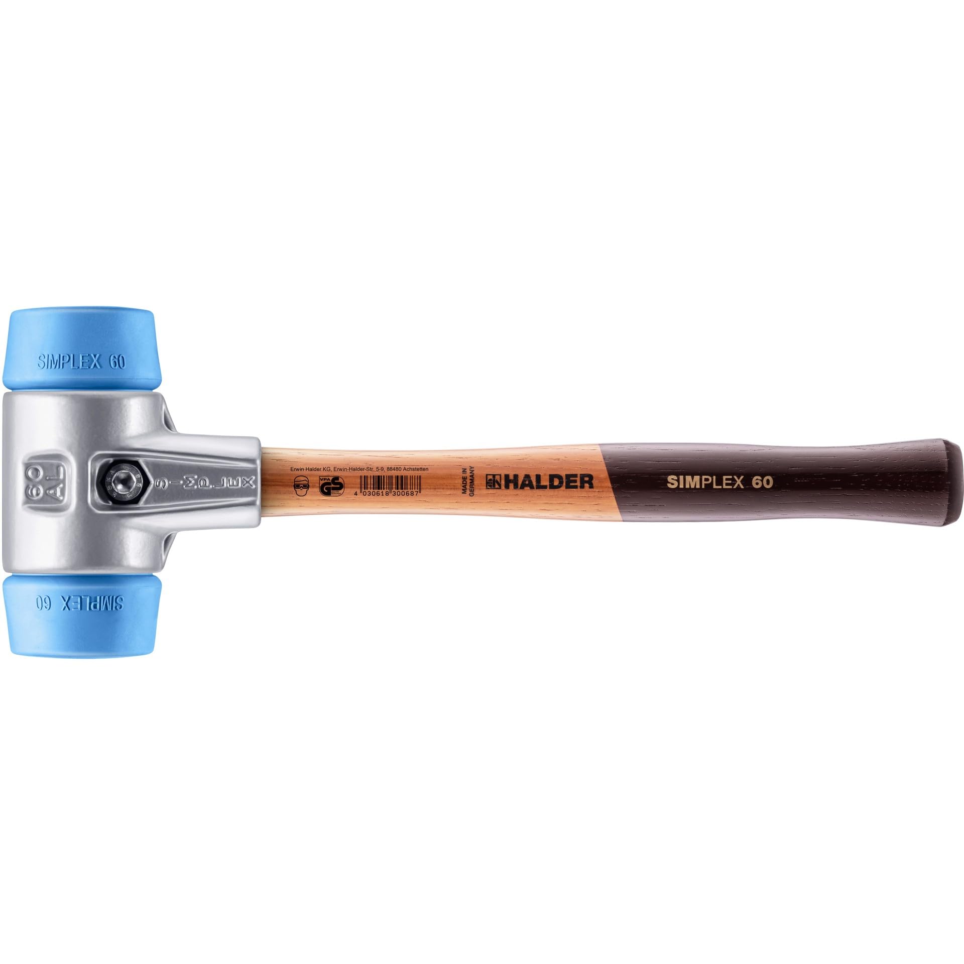 Halder 3101060 "Simplex TPE-Soft-Face" Mallet, Multi-Colour, 60 mm