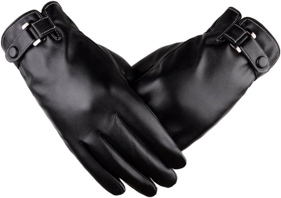 Winter Warm Touchscreen Gloves PU Leather Driving Full Finger Cold Weather Gloves