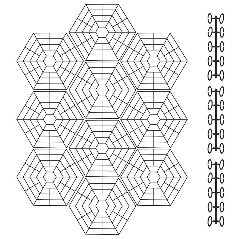 Pond Protectors, 10Pcs Protects Fish Against Herons and Cats and other Pre dators, Black (A)