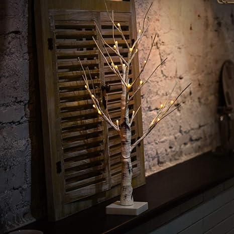 Buy 24 Warm White Led Birch Twig Tree Lights Led Pre Lit Birch