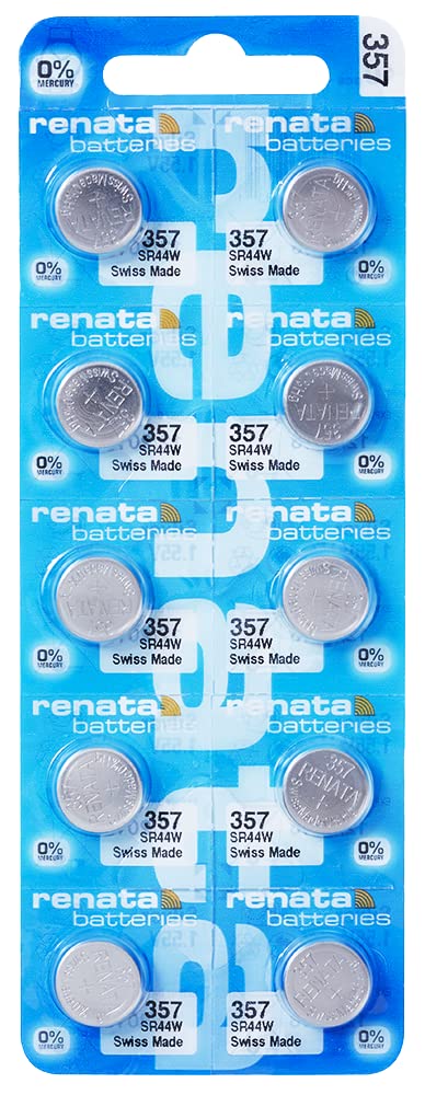 Renata / Swatch Group - Silver oxide button cell 357 RENATA 1.55V 190mAh - Blister x 1