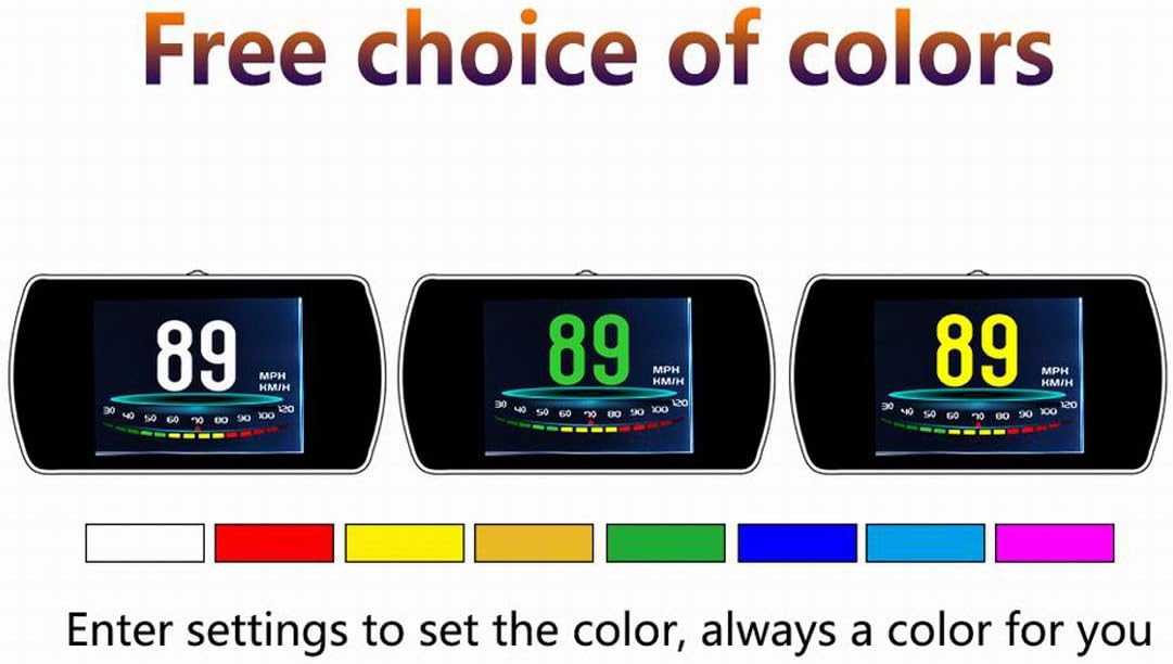 VIGORFLYRUN PARTS LTD T800 Car GPS Speedometer Head Up Display Smart Trip Computer Car HUD Display GPS Satellites Speed Work for All Vehicles - Image 5