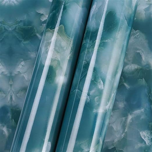 Amazon マーブル自己接着壁紙リムーバブルキッチンビニール防油ウォールステッカー表裏地の接触ロール紙 60 200センチ Color Blue ウォールステッカー オンライン通販