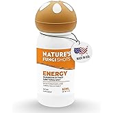 NATURE'S FUNGI Functional Mushroom Energy Shot – 60ml (2oz) - Vegan, Non-GMO Supplement Drink for Daily Energy & Focus - Cordyceps, Green Tea & Citrus Blend with Taurine, Magnesium, Vitamins B6 & B12