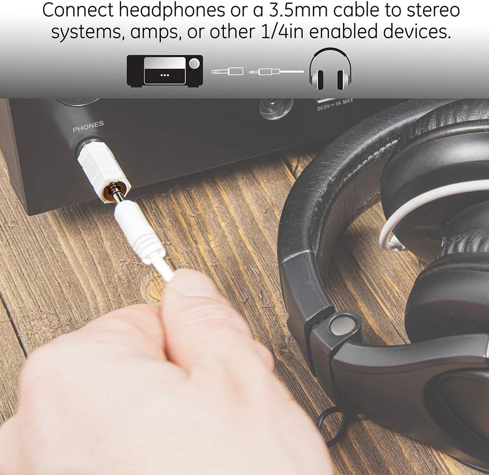 GE Universal Audio Extension Kit, 3.5mm Plugs and Coiled Extension Cable, 18 Feet, for use with Headphones, Stereos, Smartphones, Tablets and Sounds Systems, 33612: Home Audio & Theater