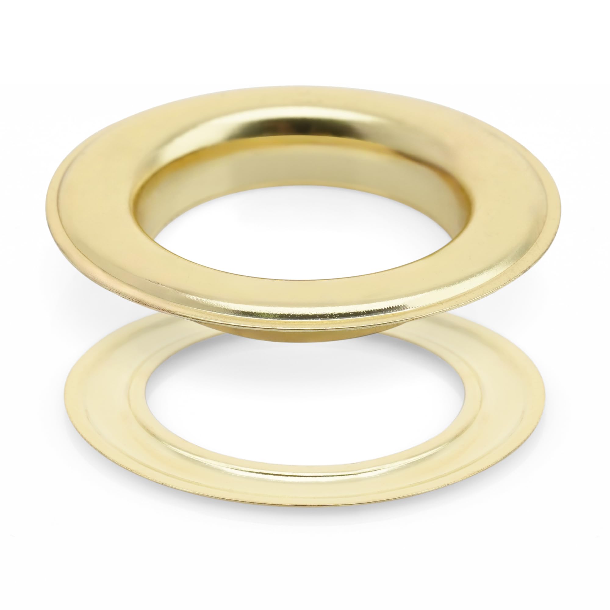 CRAFTMEMORE 1 inch Hole 10 Sets Grommets Eyelets with Washers for Leather, Tarp, Canvas (Gold)