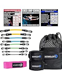 Kinetic Bands - Kit de entrenamiento de flexibilidad para animadoras - Bandas de resistencia de piernas, correa de acrobacia, descargas de entrenamiento digital - Saltos más altos, mejores acrobacias, aterrizajes más seguros