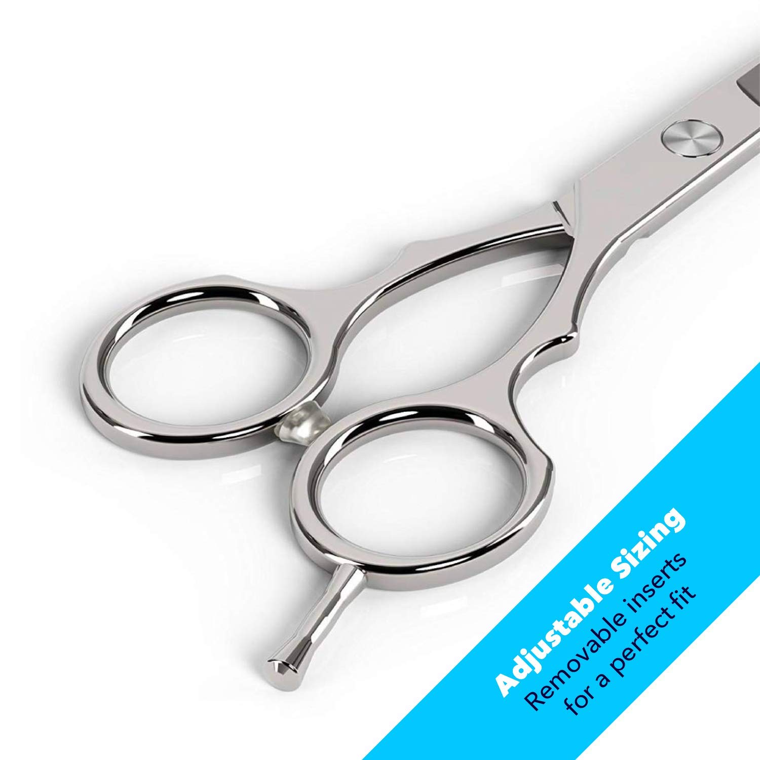 Equinox Barber & Salon Styling Series - Barber Hair Cutting Scissors/Shears - 6.0" Overall Length - Detachable Finger Rest - High Quality Stainless Steel : Beauty