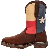 REBEL&trade; BY DURANGO&reg; STEEL TOE TEXAS FLAG MEN&rsquo;S WESTERN BOOTS