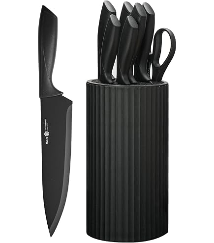 武*一様 Hunter Dual シェフナイフ 12本セット HUNTER.DUAL Knife Set, 15 Piece Kitchen Knife Set with Block Self