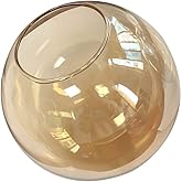 KCO Lighting Replacement Glass Globe Shade,Modern Amber Lampshade Glass Accessories for Pendant Wall Sconces (Amber)