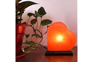 NatureBoost Himalayan Pink Salt Heart Lamp Comes with Dimmer Switch and a Pair of Bulbs (Heart 1)