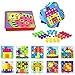 JIETENGFEI Button Art Toys Preschool Learning Education Toddler Toys Color Matching Mosaic for Boys and Girls Gift Toys Button 46 Figure 10