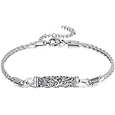 AXOMY Urn Bracelet For Ashes 925 Sterling Silver Tree of Life Cremation Keepsake Bracelet Cremation Jewelry Gifts for Women Men