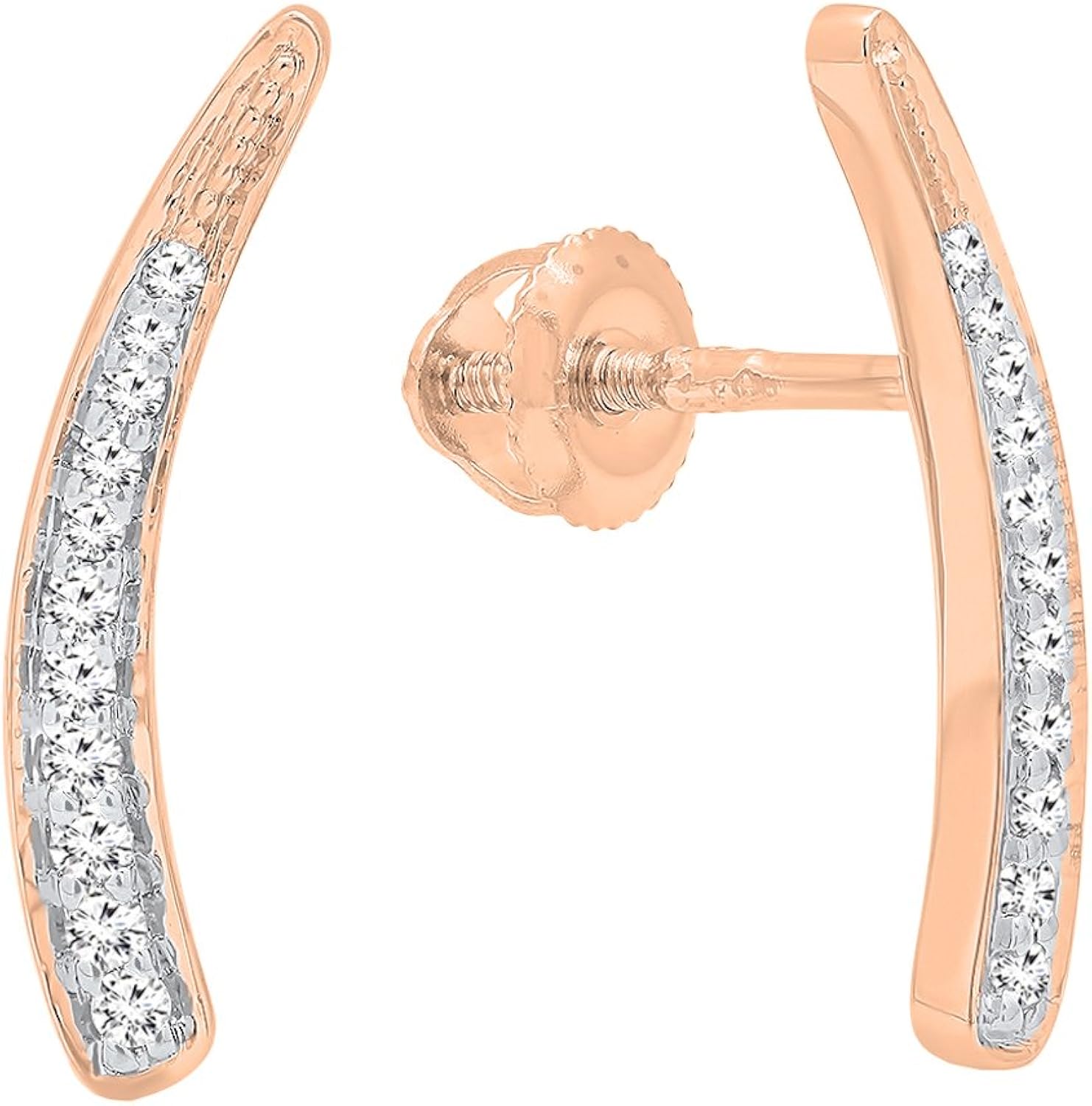 DazzlingRock Collection 14k Or rose Rond I-J Diamant blanc