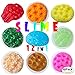 HSETIY Super Slime Kit - 12 Styles Slime（2.5 oz each,total 30oz） with Colorful Foam Balls, Gold sand Decoration, Pearl Decoration, Golden sand Glitter Shake Jars for DIY Slime