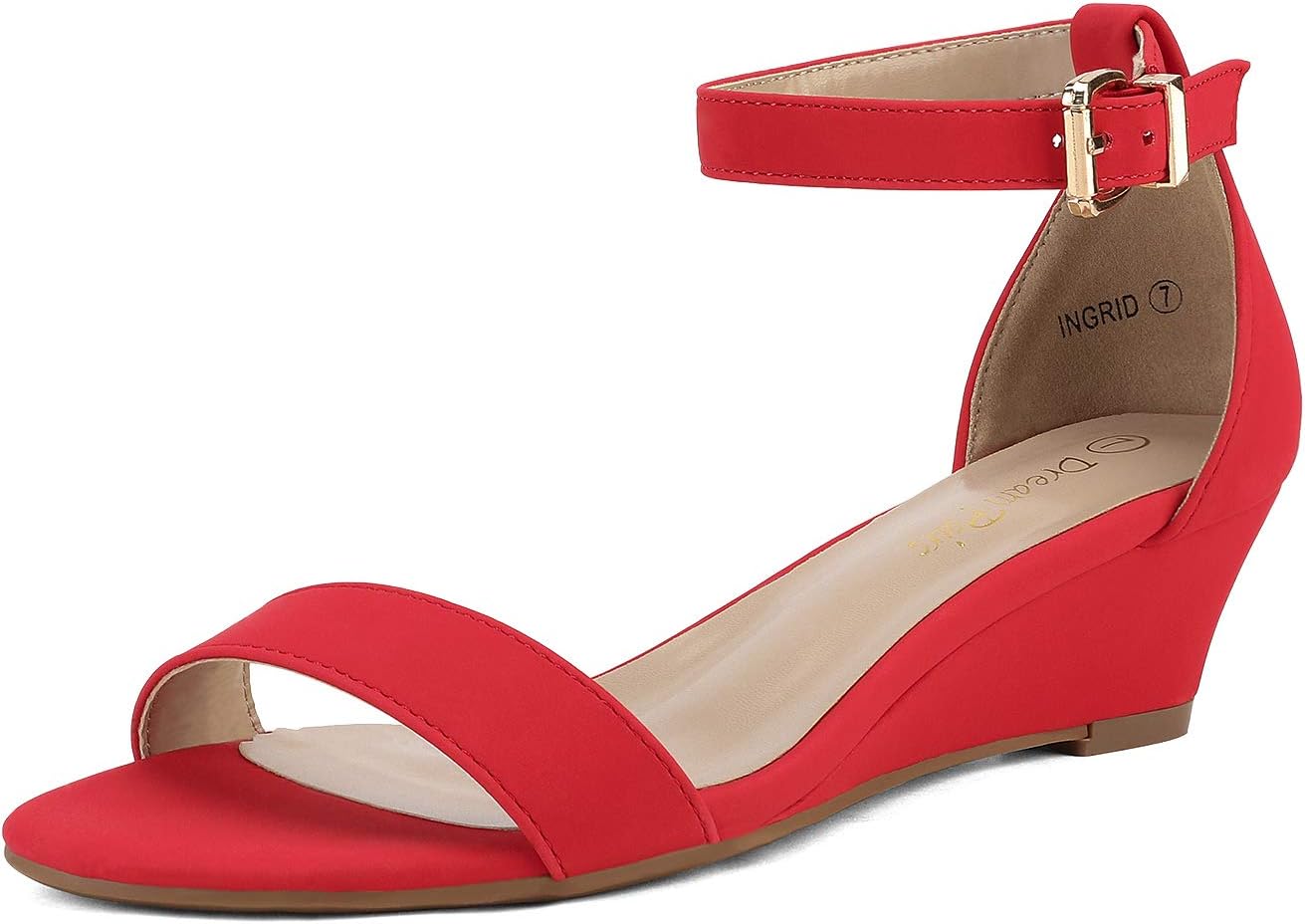 Women's Ingrid Ankle Strap Low Wedge Sandal
