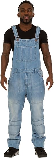 mens overalls light wash