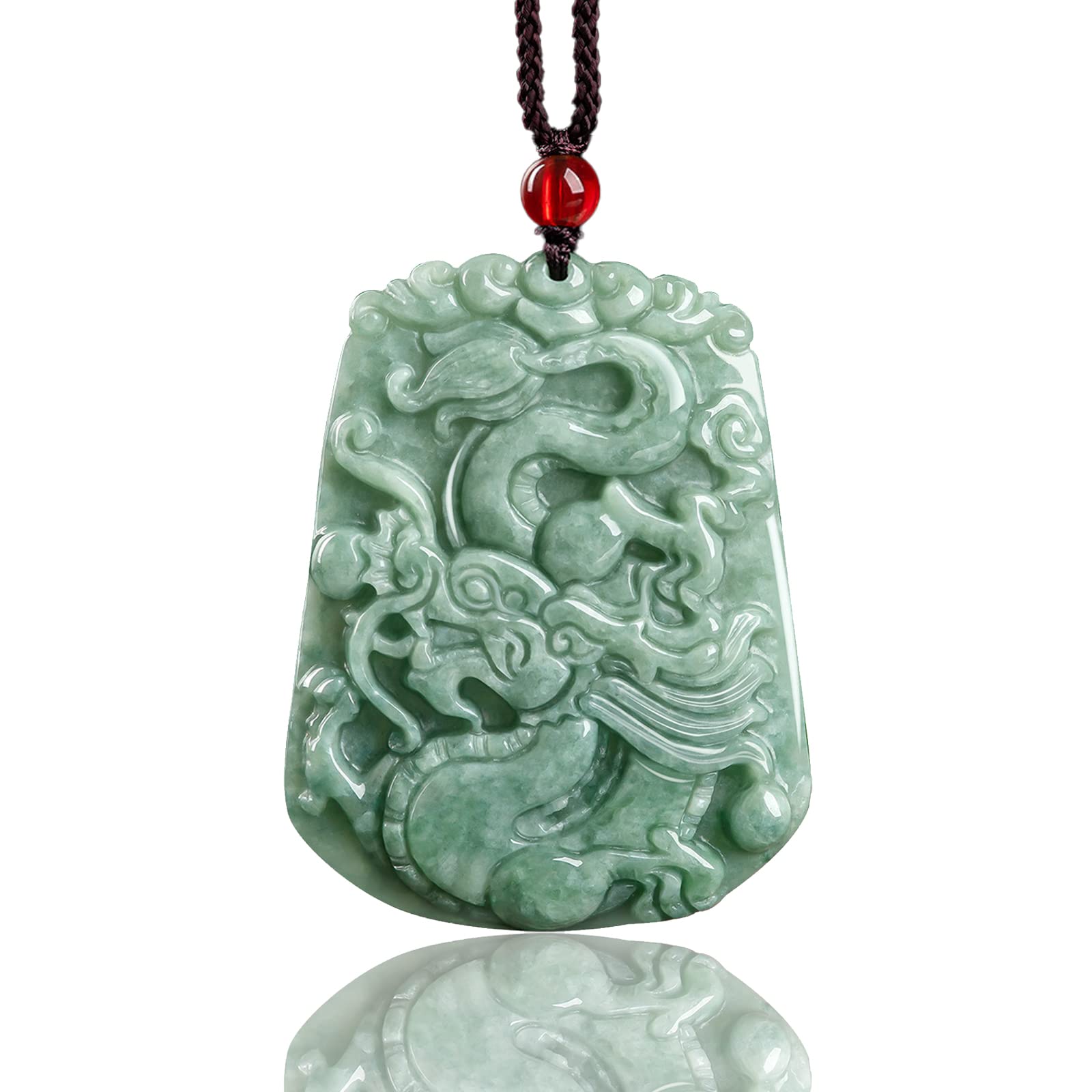 BJIMIDTI Dragon Jade Pendant Necklace for Men Women