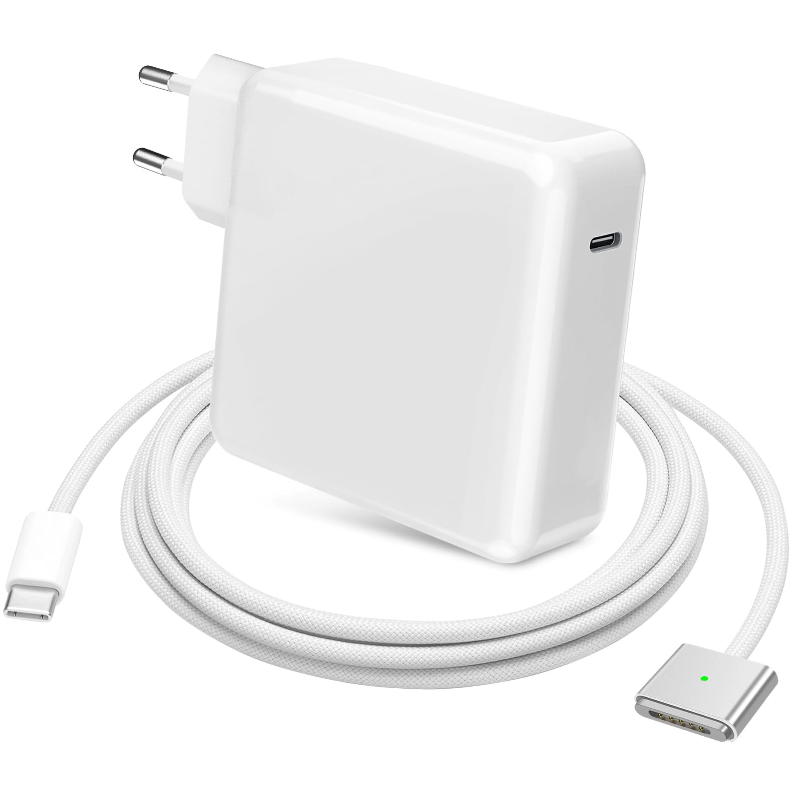 Mac Book Pro Air Charging Cable, 96 W Replacement Charger with 2.2 m USB-C to T-Tip Braided Cable for MacBook Pro 14/16 Inch 2021~2025 M1 M2 M3 M4 MacBook Air 13/15 inch, A2442 A2487 A2779 A2941