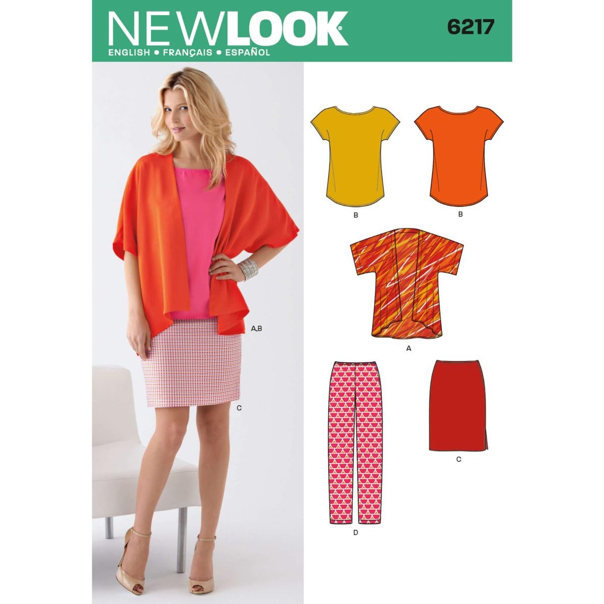 Simplicity 6217 Size A 10/12/14/16/18/20/22 "Misses' Separates New Look Sewing Pattern