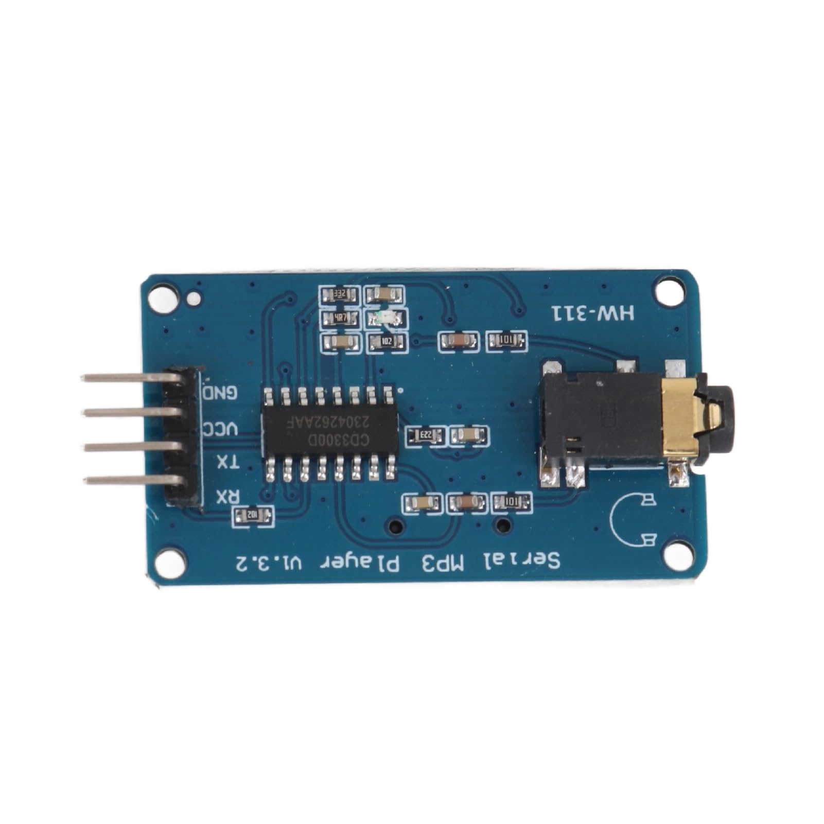 MP3 Player Module with UART Control, Music Playback Board with SD Card Slot for Audio Integration, Compact Audio Module for DIY Projects and Seamless Music Playback