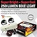 Xtreme Bright® Ultra Torch LED Bike Light Set; Powerful, Durable 250 Lumen Combination Bike Headlight -Taillight Safety for The Serious Biker