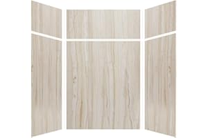 Transolid EWKX606096-43 Expressions 6-Panel Shower Wall Kit with Extension, 60-in L x 60-in W x 96-in H, Sorento