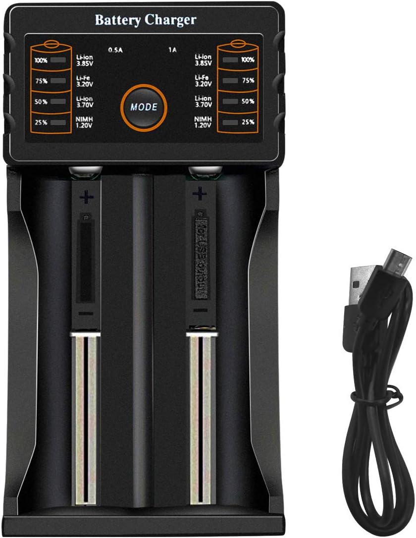 Universal Battery Charger, Pengshop LCD Display Charger for Rechargeable Batteries Ni-MH Ni-Cd AA AAA C Li-ion LiFePO4 IMR 18650 26650 and All Kinds of Cylindrical Rechargeable Batteries